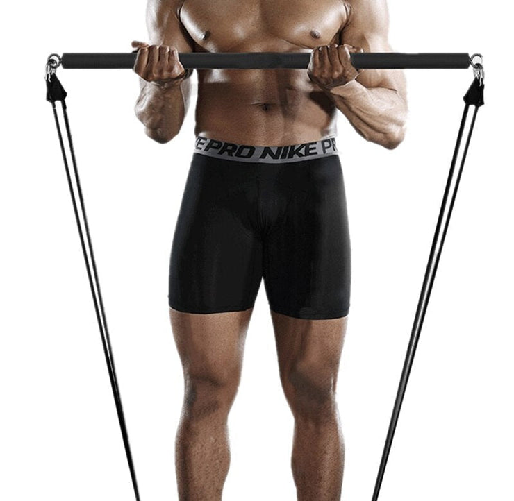 RFS® ADVANCED LIMITED EDITION with 150 LBS/68kg Bands, Bar and Triceps Rope + FREE Phone holder - ResistanceFitnessSystem