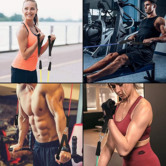 RFS® ADVANCED LIMITED EDITION with 150 LBS/68kg Bands, Bar and Triceps Rope + FREE Phone holder - ResistanceFitnessSystem